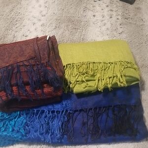 SCARVES, All Absolutely Magnificent, NWOT, 1 Pahmina, 1 Viscose, 1 Unmarked